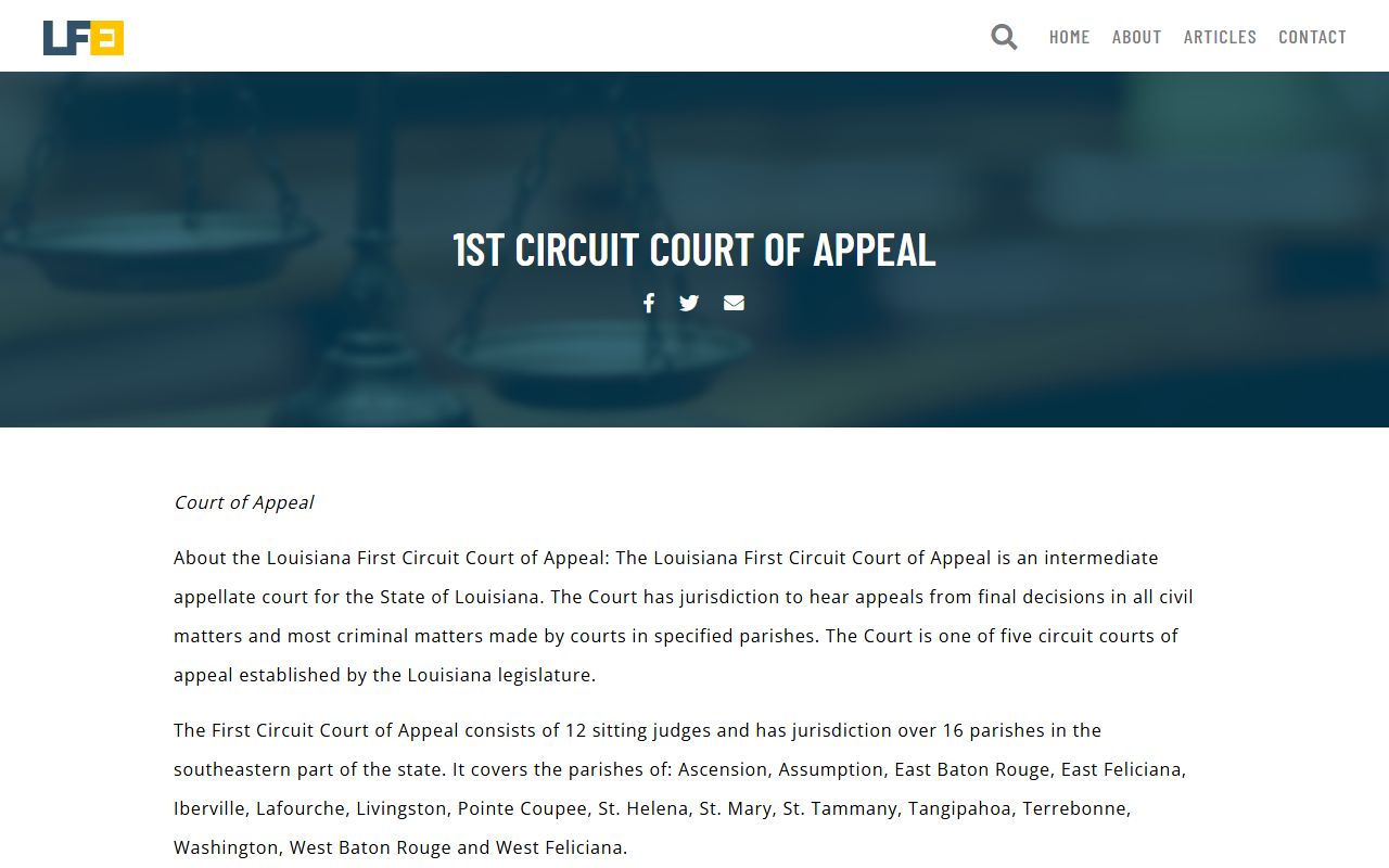 East Baton Rouge Parish District Court First Circuit appeal route