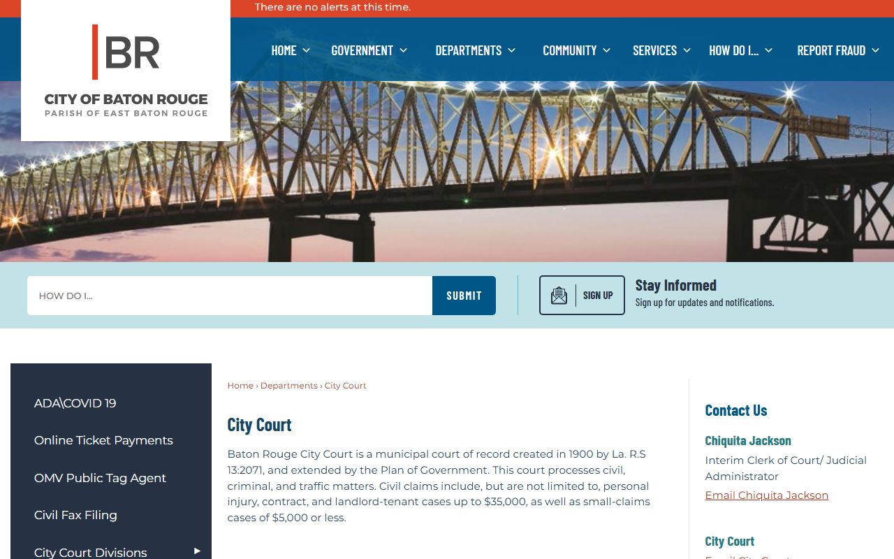 East Baton Rouge Parish court records Baton Rouge City Court source