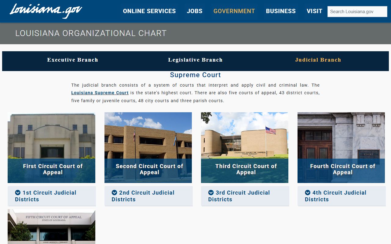 East Baton Rouge Parish court records Louisiana judicial branch overview