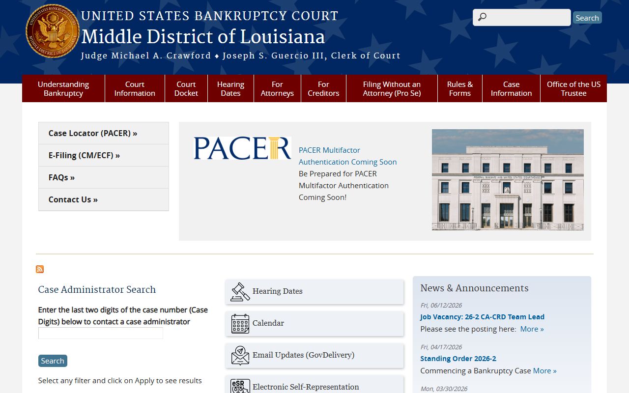 East Baton Rouge Parish probate records bankruptcy court distinction